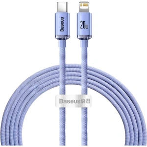 USB-C zu Lightning Kabel Baseus Crystal, 20W, PD, 2m (lila)