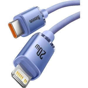 USB-C zu Lightning Kabel Baseus Crystal, 20W, PD, 2m (lila)