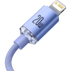 USB-C zu Lightning Kabel Baseus Crystal, 20W, PD, 2m (lila)