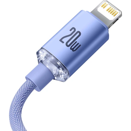 Kup Cablu USB-C la Lightning Baseus Crystal, 20W, PD, 2m (mov) - BSU3225VIO - {ean13} - Sklep Home Screen