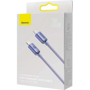 USB-C zu Lightning Kabel Baseus Crystal, 20W, PD, 2m (lila)
