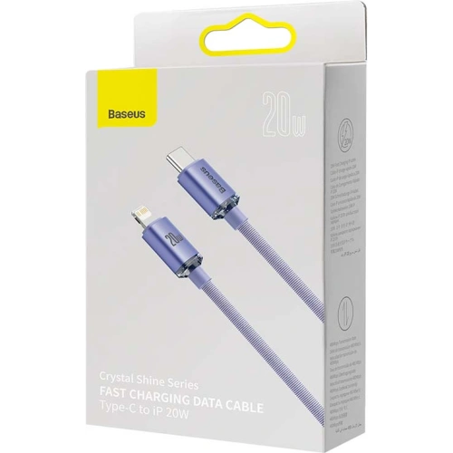Buy Baseus Crystal cable USB-C to Lightning, 20W, PD, 2m (violet) - BSU3225VIO - {ean13} - Home Screen Store Europe