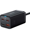 Încărcătorul de rețea Baseus GaN3 Pro, 2x USB-C, 2x USB, 65W (negru)