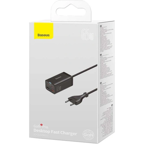 Kup Încărcătorul de rețea Baseus GaN3 Pro, 2x USB-C, 2x USB, 65W (negru) - BSU3226BLK - {ean13} - Sklep Home Screen