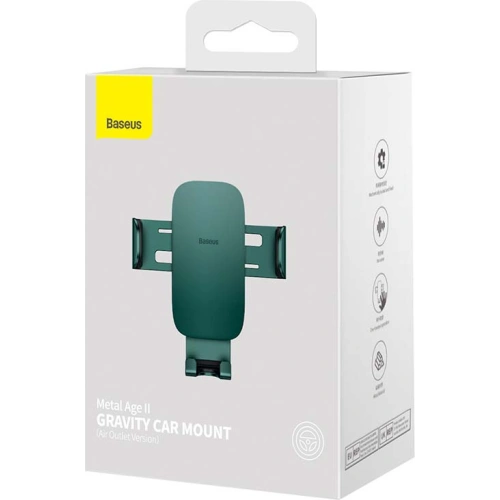 Buy Baseus Metal Age II Air Vent Car Holder (green) - BSU3231GRN - {ean13} - Home Screen Store Europe