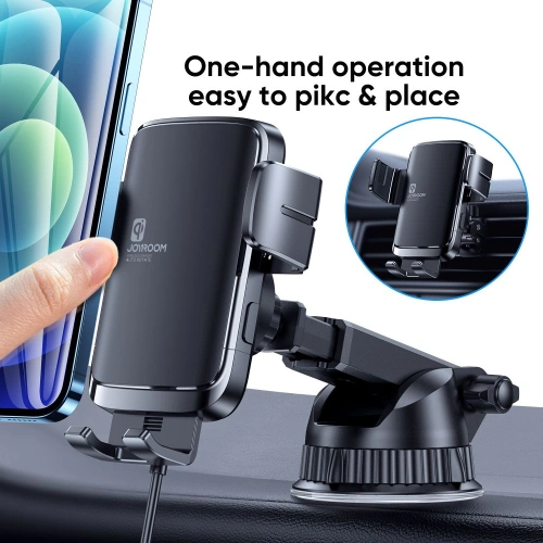 Kup Uchwyt samochodowy z ładowarką indukcyjną Joyroom JR-ZS242 Rotary Dashboard Car Mount Wireless Charger 15W Black - JYR089BLK - {ean13} - Sklep Home Screen