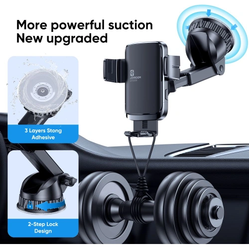 Kup Uchwyt samochodowy z ładowarką indukcyjną Joyroom JR-ZS242 Rotary Dashboard Car Mount Wireless Charger 15W Black - JYR089BLK - {ean13} - Sklep Home Screen
