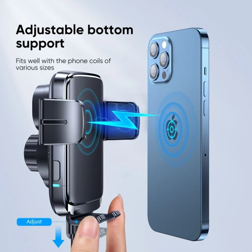 Kup Uchwyt samochodowy z ładowarką indukcyjną Joyroom JR-ZS242 Rotary Dashboard Car Mount Wireless Charger 15W Black - JYR089BLK - {ean13} - Sklep Home Screen