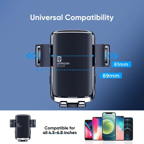 Kup Uchwyt samochodowy z ładowarką indukcyjną Joyroom JR-ZS242 Rotary Dashboard Car Mount Wireless Charger 15W Black - JYR089BLK - {ean13} - Sklep Home Screen