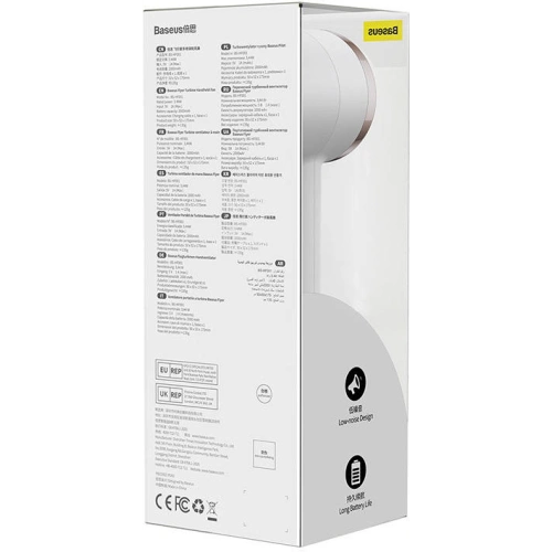 Kup Tragbarer Handventilator Baseus Flyer Turbine (weiß) - BSU3236WHT - {ean13} - Sklep Home Screen