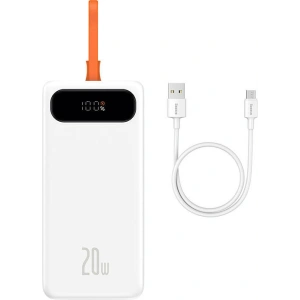 Powerbank Baseus Block 20000mAh, 22.5W + kabel Lightning (biały)