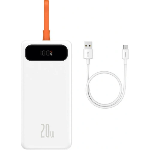Kup Powerbank Baseus Block 20000mAh, 22.5W + cablu Lightning (alb) - BSU3237WHT - {ean13} - Sklep Home Screen