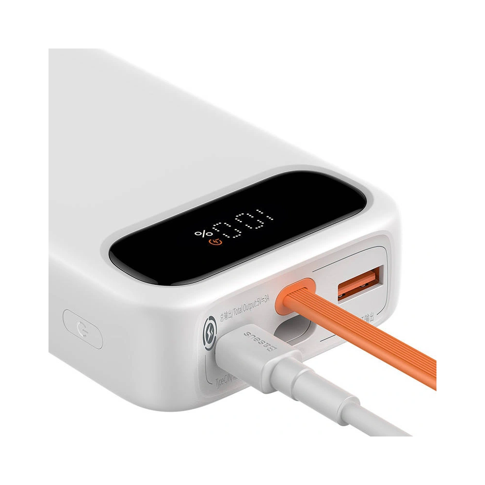 Powerbank Baseus Block 20000mAh, 22.5W + kabel USB-C (biały)