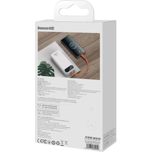 Powerbank Baseus Block 20000mAh, 22.5W + kabel USB-C (biały)