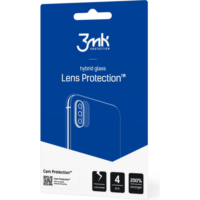 Szkło hybrydowe na obiektyw aparatu 3MK Lens Protection POCO X4 Pro 5G [4 PACK]
