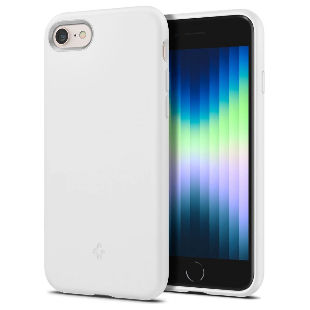 Etui Spigen Silicone Fit Apple iPhone SE 2022/SE 2020/8/7 White
