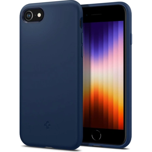 Kup Etui Spigen Silicone Fit Apple iPhone SE 2022/SE 2020/8/7 Albastru Marin - SPN2233BLU - {ean13} - Sklep Home Screen