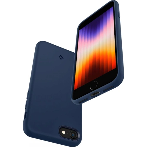 Kup Etui Spigen Silicone Fit Apple iPhone SE 2022/SE 2020/8/7 Albastru Marin - SPN2233BLU - {ean13} - Sklep Home Screen