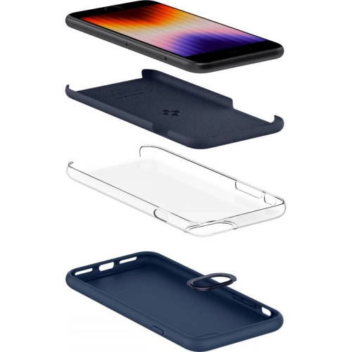 Kup Etui Spigen Silicone Fit Apple iPhone SE 2022/SE 2020/8/7 Albastru Marin - SPN2233BLU - {ean13} - Sklep Home Screen