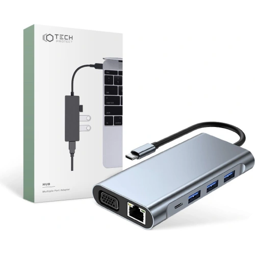 Kup Hub 10w1 Tech-Protect V7 Šedá - THP998GRY - {ean13} - Sklep Home Screen