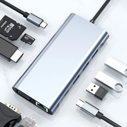 Kup Hub 10w1 Tech-Protect V7 Gray - THP998GRY - {ean13} - Sklep Home Screen