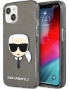 Case Karl Lagerfeld KLHCP13MKHTUGLB Apple iPhone 13 schwarz/hardcase Glitter Karls Kopf