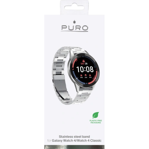 Kup Bransoleta PURO Fém Rozsdamentes Acél Szíj Samsung Galaxy Watch 4/4 Classic (ezüst) - PUR569SLV - {ean13} - Sklep Home Screen