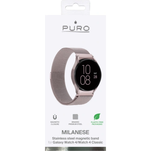 Kup Bransoleta PURO Milanese Magnetic Band Samsung Galaxy Watch 4/4 Classic (rózsaarany) - PUR570RS - {ean13} - Sklep Home Screen