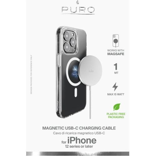 Kup Vezeték nélküli töltő PURO Magnetic Töltőkábel USB-C MagSafe 15W - PUR571 - {ean13} - Sklep Home Screen
