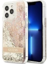 Case Guess GUHCP13LLFLSD Apple iPhone 13 Pro gold/hartschale Paisley Liquid Glitter