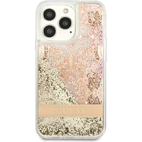 Kup Etui Guess GUHCP13LLFLSD Apple iPhone 13 Pro zlatý/gold hardcase Paisley Liquid Glitter - GUE1675GLD - {ean13} - Sklep Home Screen