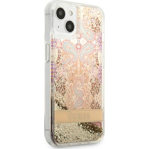 Kup Case Guess GUHCP13MLFLSD Apple iPhone 13 gold/hartschale Paisley Flüssigglitzer - GUE1678GLD - {ean13} - Sklep Home Screen