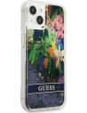 Kup Etui Guess GUHCP13SLFLSB Apple iPhone 13 mini albastru/blue hardcase Flower Liquid Glitter - GUE1680BLU - {ean13} - Sklep Home Screen