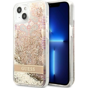 Kup Case Guess GUHCP13SLFLSD Apple iPhone 13 mini gold/hartschale Paisley Liquid Glitter - GUE1681GLD - {ean13} - Sklep Home Screen