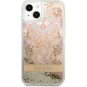 Kup Case Guess GUHCP13SLFLSD Apple iPhone 13 mini gold/hartschale Paisley Liquid Glitter - GUE1681GLD - {ean13} - Sklep Home Screen