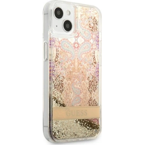 Kup Case Guess GUHCP13SLFLSD Apple iPhone 13 mini gold/hartschale Paisley Liquid Glitter - GUE1681GLD - {ean13} - Sklep Home Screen
