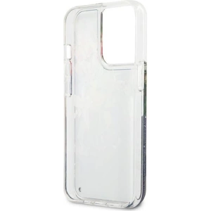 Etui Guess GUHCP13XLFLSB Apple iPhone 13 Pro Max niebieski/blue hardcase Flower Liquid Glitter