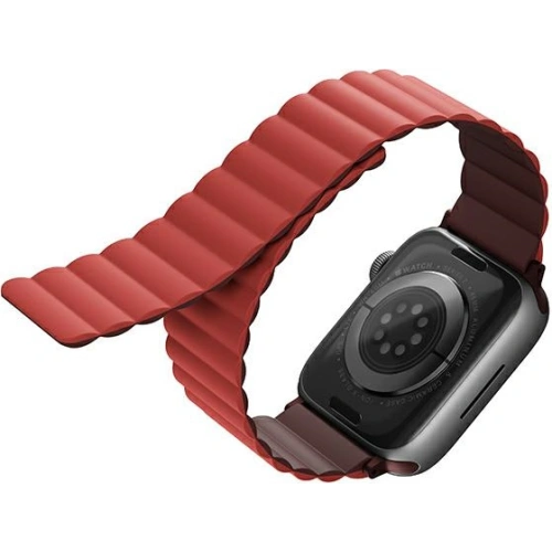 Kup Pasek UNIQ Revix Apple Watch 4/5/6/7/SE/8/9/10 40/41/42mm Reversibil Magnetic bordowy-koralowy/maro-coral - UNIQ623MARCOL - {ean13} - Sklep Home Screen