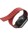 Pasek UNIQ Revix Apple Watch 4/5/6/7/SE/8/9/10 40/41/42mm Oboustranný Magnetic bordový-koralový/maroon-coral