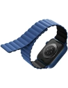 Pasek UNIQ Revix Apple Watch 4/5/6/7/SE/8/9/10 40/41/42mm Reversibil Magnetic negru-albastru/black-blue
