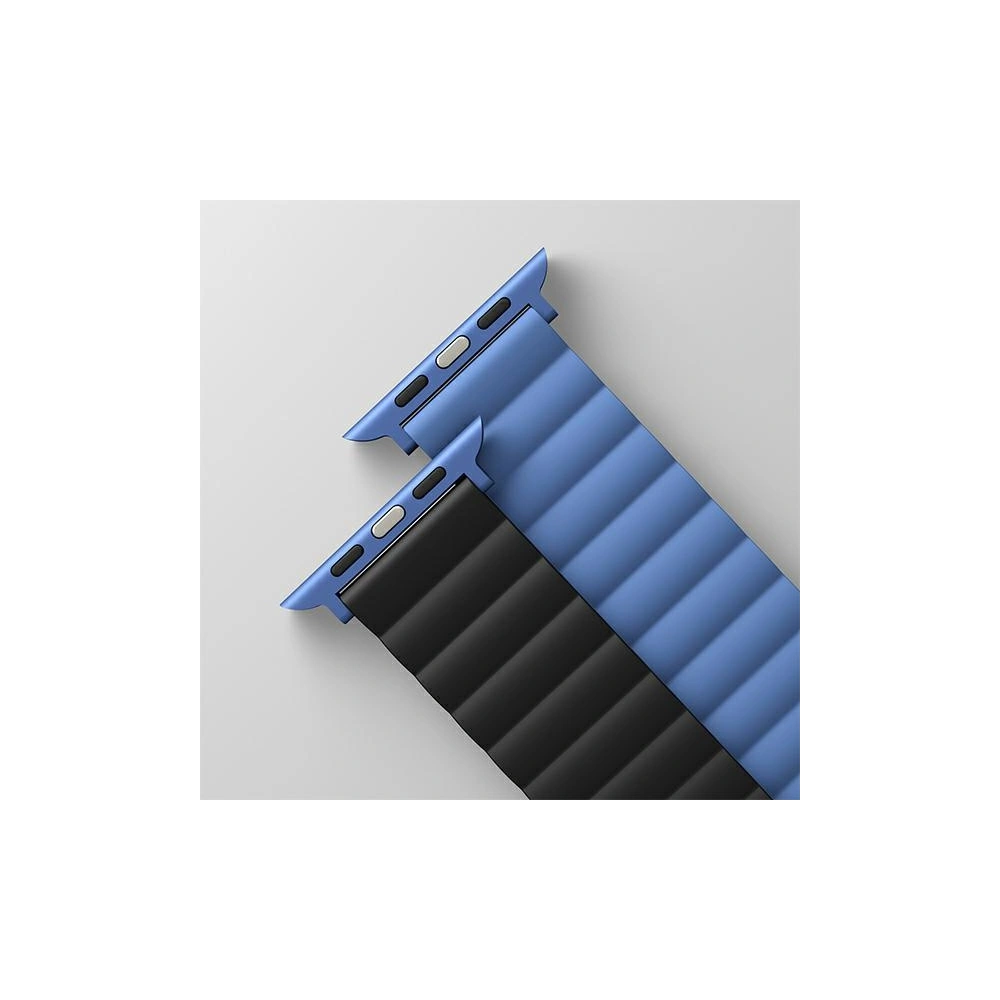 Pasek UNIQ Revix Apple Watch 4/5/6/7/SE/8/9/10 40/41/42mm Reversible Magnetic czarny-niebieski/black-blue