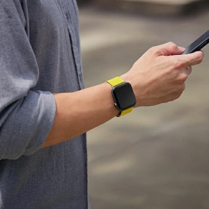 Pasek UNIQ Revix Apple Watch 4/5/6/7/SE/8/9/10 40/41/42mm Reversible Magnetic czarny-niebieski/black-blue