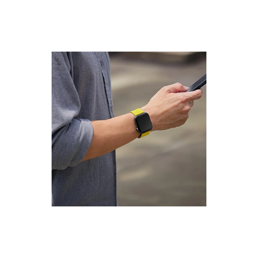 Pasek UNIQ Revix Apple Watch 4/5/6/7/SE/8/9/10 40/41/42mm Reversible Magnetic czarny-niebieski/black-blue