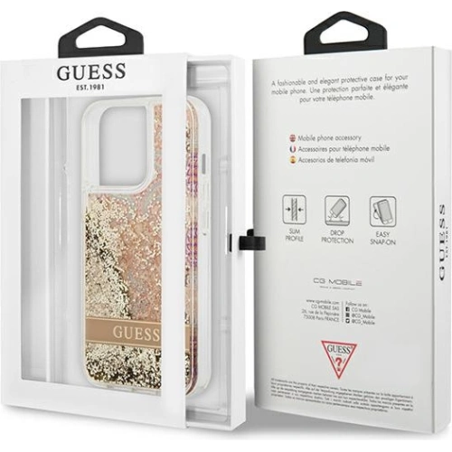 Kup Etui Guess GUHCP13XLFLSD Apple iPhone 13 Pro Max zlatý/gold hardcase Paisley Liquid Glitter - GUE1684GLD - {ean13} - Sklep Home Screen