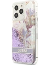 Buy Guess GUHCP13XLFLSU Apple iPhone 13 Pro Max purple hardcase Flower Liquid Glitter - GUE1685PRP - {ean13} - Home Screen Store Europe