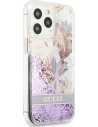 Buy Guess GUHCP13XLFLSU Apple iPhone 13 Pro Max purple hardcase Flower Liquid Glitter - GUE1685PRP - {ean13} - Home Screen Store Europe