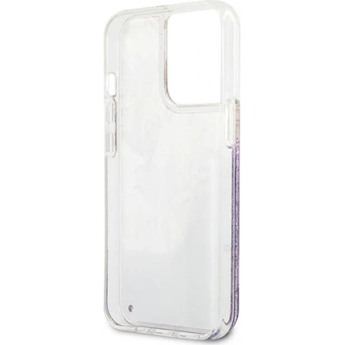 Buy Guess GUHCP13XLFLSU Apple iPhone 13 Pro Max purple hardcase Flower Liquid Glitter - GUE1685PRP - {ean13} - Home Screen Store Europe