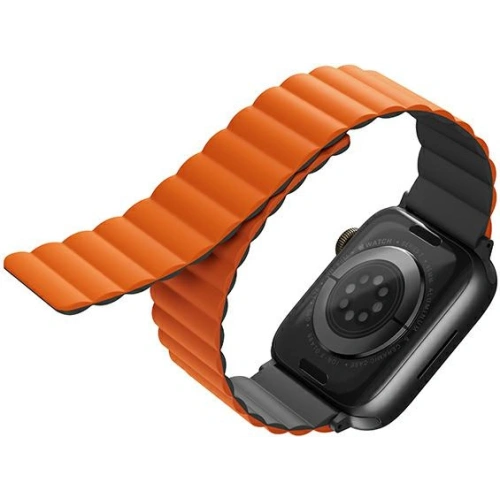 Kup Pasek UNIQ Revix Apple Watch 4/5/6/7/SE/8/9/Ultra 44/45/49mm Reversible Magnetic šedá-oranžová/grey-orange - UNIQ629GRYORG - {ean13} - Sklep Home Screen