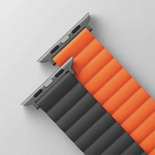 Kup Pasek UNIQ Revix Apple Watch 4/5/6/7/SE/8/9/Ultra 44/45/49mm Reversible Magnetic šedá-oranžová/grey-orange - UNIQ629GRYORG - {ean13} - Sklep Home Screen