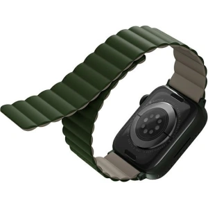 Kup UNIQ Revix Apple Watch 4/5/6/7/SE/8/9/Ultra 44/45/49mm Wendbar Magnetic grün-dunkelgrau/green-taupe - UNIQ630GRNTAU - {ean13} - Sklep Home Screen